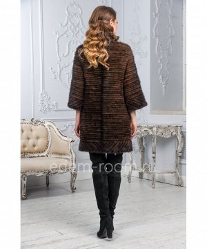 Меховое пальто из вязаной норкиАртикул: I-150-K