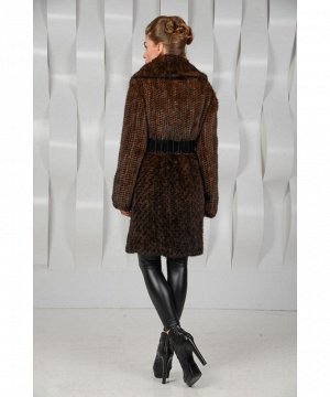 Вязаное пальто из норкиАртикул: NV-280-B