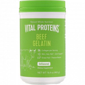 Vital Proteins, Говяжий желатин, без добавок, 465 г (16,4 унции)