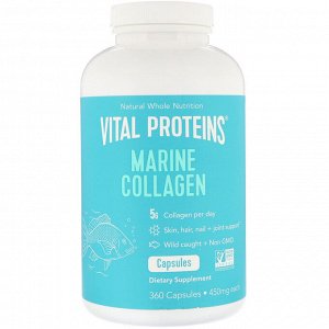 Vital Proteins, Морской коллаген из дикой рыбы, 450 мг, 360 капсул