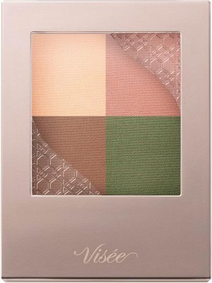 VISEE Nuance Matte Creator - 4-х цветная палетка матовых натуральных оттенков с акцентными цветами