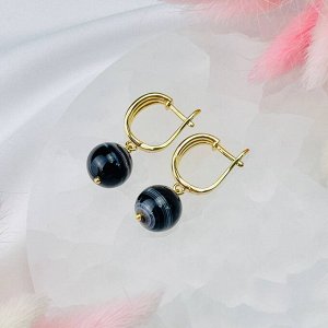 Серьги из полосатого Агата
