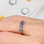 Радуга Самоцветов Кольцо регулируемое с камнем Танзанит
