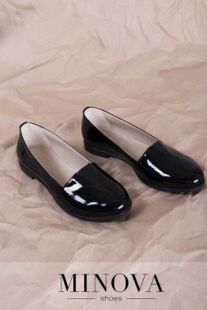 Туфли №1791М-черный лак