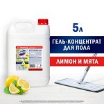 NEW Domestos Professional, профессиональный Доместос гель-концентрат для пола Лимон и мята 5 л