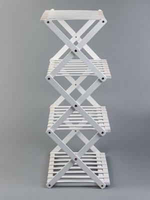 Подставка для цветов Greengo, 4 полки, 50x25x68 см, напольная, бамбук, белая