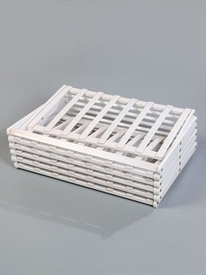 Подставка для цветов Greengo, 6 полок, 50x25x110 см, напольная, бамбук, белая
