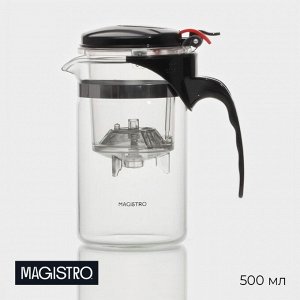 Заварочный чайник Magistro «Мантана», 500 мл, металлическое сито, стекло