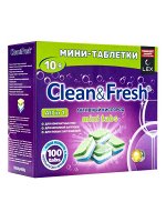 Таблетки для посудомоечных машин Clean&amp;Fresh All in1 mini tabs, 100 шт