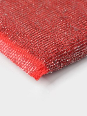 Губка для посуды Доляна, со стальной стружкой, 12x9x1.5 см, МИКС