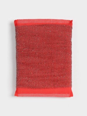 Губка для посуды Доляна, со стальной стружкой, 12x9x1.5 см, МИКС