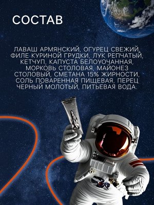 Космическое питание «Шаурма с курицей» в тюбике, 115 г