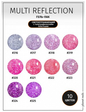 Гель-лак светоотражающий Multi Reflection Planet Nails 8мл №324