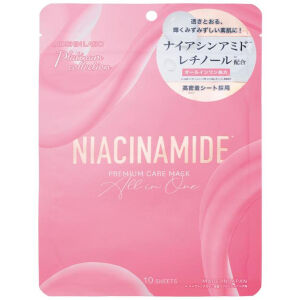 MDSKIN LABO Niacinamide Premium Care Mask 10P / Маска для лица с ниацинамидом, керамидами, ретинолом, гиалуроновой кислотой, аминокислотами, витамином С и эластином.