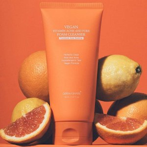 Dermashare Пенка для глубокого очищения пор и угрей Foam Cleanser Vegan Vitamin Acne And Pore, 150 мл