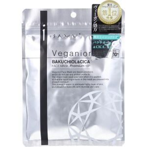 I-samu Veganior Bakuchiol&Cica Face Mask 10P/Маска для лица с экстрактом центеллы азиатской (CICA), витамином С (APPS), экстрактом докудами, бакучиолом и растительными экстрактами 10 шт