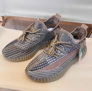 Кроссовки мужские текстильные со шнурками облегченные, хаки