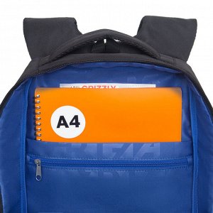 Рюкзак молодежный GRIZZLY с карманом для ноутбука 13&quot;, анатомической спинкой, для мальчика