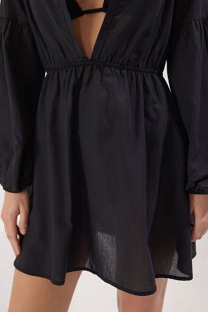 Платье-балахон Maxi Weave 100% хлопковое с рукавами-бабочками