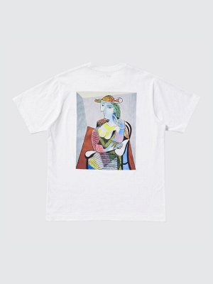 UNIQLO UT - хлопковая футболка с принтом картин Пабло Пикассо - 00 WHITE