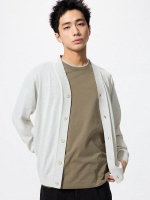 UNIQLO - вязаный кардиган с V-образным вырезом -  31 BEIGE