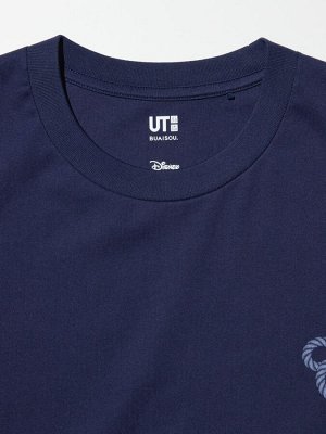 UNIQLO UT - хлопковая футболка Disney х BUAISOU с Микки Маусом, вдохновлённая японским индиго - 68 BLUE