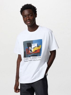 UNIQLO UT - хлопковая футболка с принтом картин Пабло Пикассо - 00 WHITE