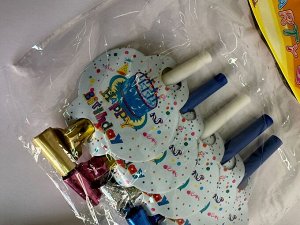 Дудка-язычок для праздника 5 шт.