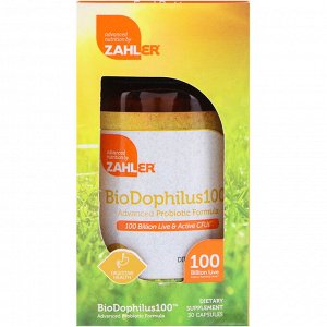 Zahler, BioDophilus100, Advanced Probiotic Formula, 100 Billion CFU, 30 Capsules