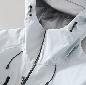 Куртка мужская Bird Tail Offline 2889+, проклеенная, ветрозащитная и непромокаемая, с капюшоном Soft Shell, голубой