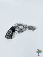 револьвер Шериф, серебро, 25х15 см, пенопласт