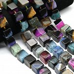 Бусины. Кубики. Разные размеры. Натуральные камни