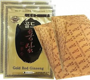 Gold Red Ginseng Пластырь лечебный усиленного действия c красным женьшенем, 20шт