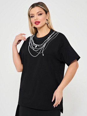 Футболка 0087-28 черный кристалл