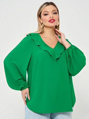 Блузка 0059-26 изумрудно-зелёный