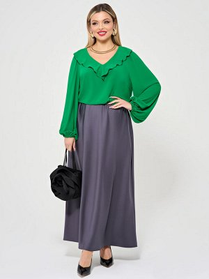 Блузка 0059-26 изумрудно-зелёный