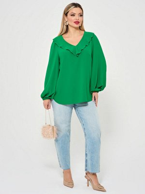 Блузка 0059-26 изумрудно-зелёный