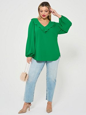Блузка 0059-26 изумрудно-зелёный