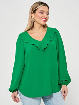 Блузка 0059-26 изумрудно-зелёный