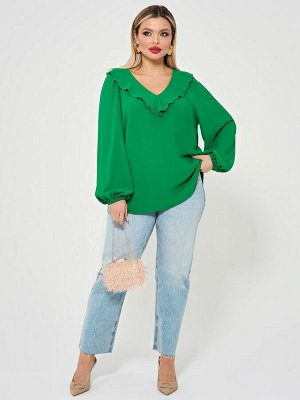 Блузка 0059-26 изумрудно-зелёный
