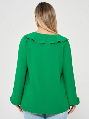 Блузка 0059-26 изумрудно-зелёный