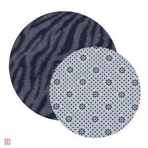 Коврик для ванной, искусственный мех, губка 0,8 см, полиэстер, 40х60 см, энимал, графит