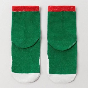 Носки детские «Мороз красный нос», цвет зелёный, размер 14-16