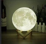 Сенсорный Ночник Луна 3D