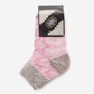 Носки для девочки шерстяные укороченные цвет розовый, размер 14-16