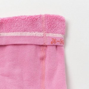 Колготки детские махровые «Мишки», цвет розовый, рост 86-92