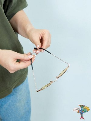 очки Градиент Сердце, красный верх и желтый низ, 13,5х5,5 см