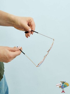 очки Градиент Сердце, розовый верх и синий низ, 13,5х5,5 см