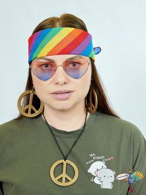 очки Градиент Сердце, розовый верх и синий низ, 13,5х5,5 см