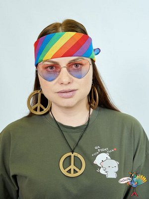 очки Градиент Сердце, розовый верх и синий низ, 13,5х5,5 см